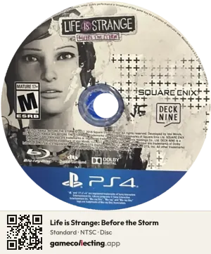 Life is Strange: Before the Storm PlayStation 4, NTSC disc