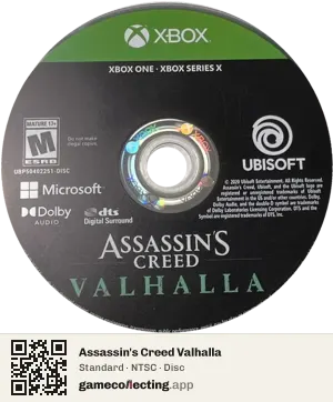 Assassin's Creed Valhalla Xbox One, NTSC disc