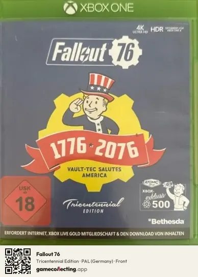 Fallout 76 Xbox One, Germany box front