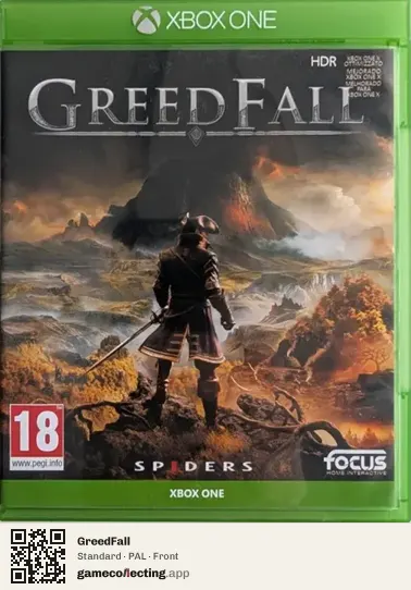 GreedFall Xbox One, PAL box front