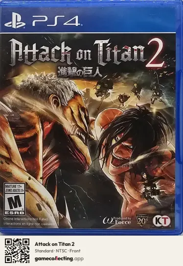 Attack on Titan 2 PlayStation 4, NTSC box front