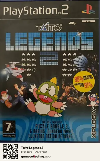 Taito Legends 2 PlayStation 2, PAL box front