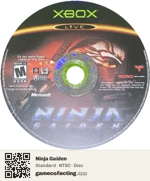 Ninja Gaiden Xbox, NTSC disc