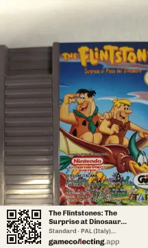 The Flintstones: The Surprise at Dinosaur Peak! Nintendo Entertainment System, PAL cartridge label