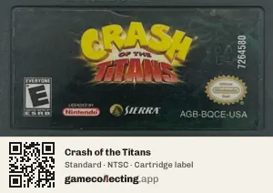 Crash of the Titans Game Boy Advance, NTSC cartridge label