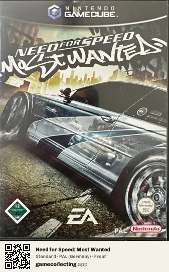 Need for Speed: Most Wanted Nintendo GameCube, Germany box front