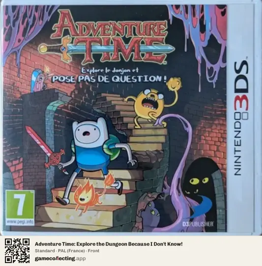 Adventure Time: Explore the Dungeon Because I Don't Know! Nintendo 3DS, France box front