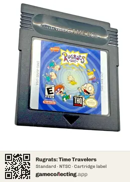 Rugrats: Time Travelers Game Boy Color, NTSC cartridge label