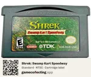 Shrek: Swamp Kart Speedway Game Boy Advance, NTSC cartridge label