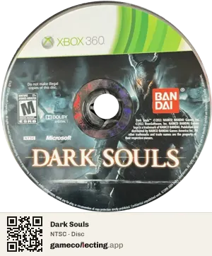 Dark Souls Xbox 360, NTSC disc