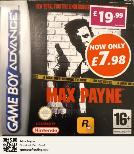 Max Payne Game Boy Advance, PAL box front