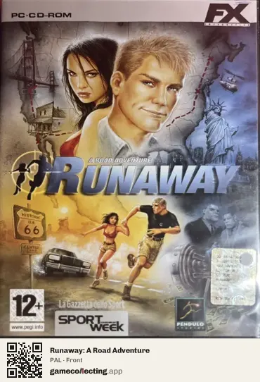Runaway: A Road Adventure Computer, PAL box front