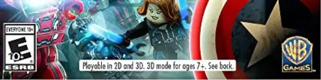 LEGO Marvel's Avengers, the ESRB box on its front