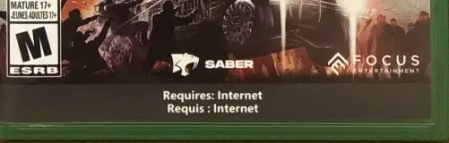 John Carpenter's Toxic Commando, the ESRB box on its front