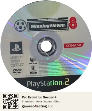 Pro Evolution Soccer 4 PlayStation 2, Asia disc