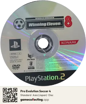 Pro Evolution Soccer 4 PlayStation 2, Asia disc