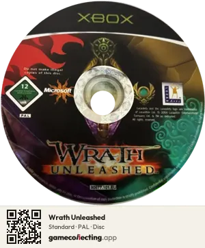 Wrath Unleashed Xbox, PAL disc