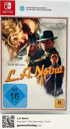 L.A. Noire Nintendo Switch, Germany box front