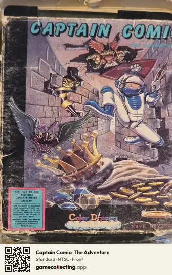 Captain Comic: The Adventure Nintendo Entertainment System, NTSC box front