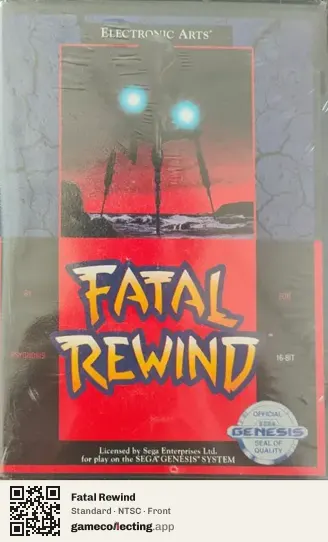 Fatal Rewind Sega Mega Drive / Genesis, NTSC box front