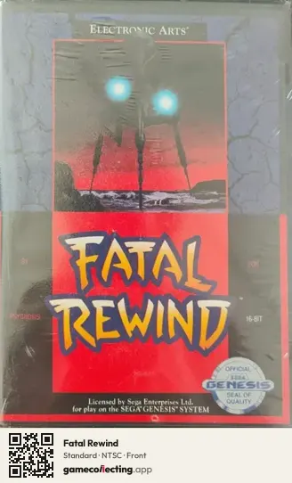 Fatal Rewind Sega Mega Drive / Genesis, NTSC box front