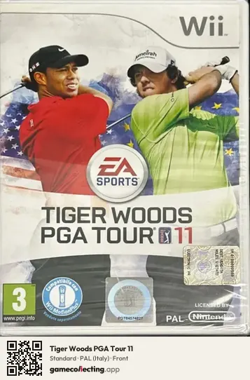 Tiger Woods PGA Tour 11 Nintendo Wii, Italy box front