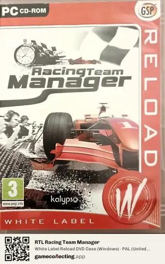 RTL Racing Team Manager Computer, United Kingdom box front