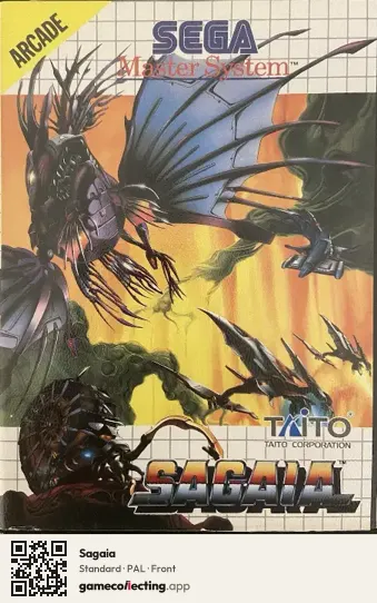 Sagaia Sega Master System, PAL box front