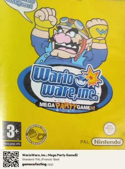 WarioWare, Inc.: Mega Party Game$! Nintendo GameCube, France box back