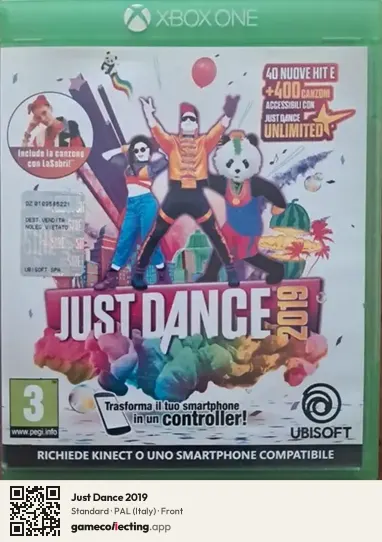 Just Dance 2019 Xbox One, Italy box front