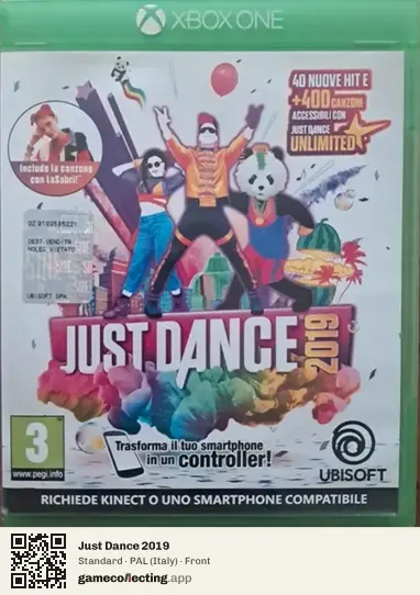 Just Dance 2019 Xbox One, Italy box front