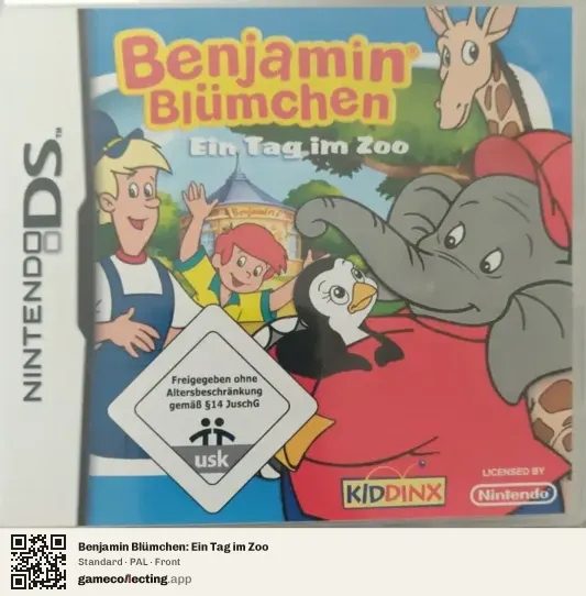Benjamin Blümchen: Ein Tag im Zoo Nintendo DS, PAL box front