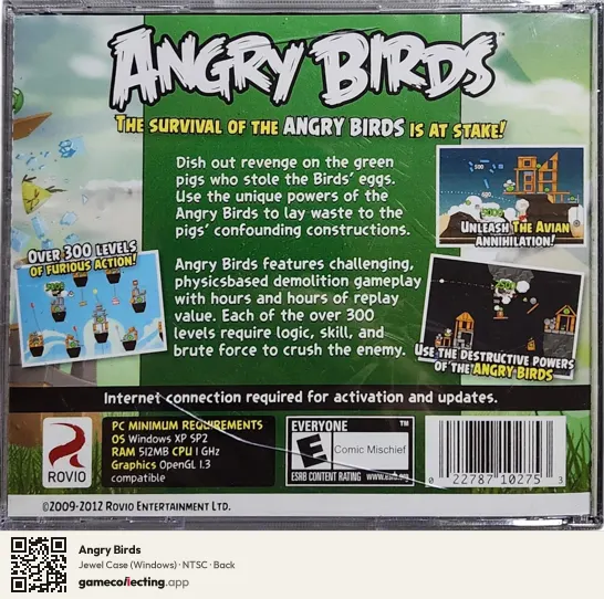 Angry Birds Computer, NTSC box back
