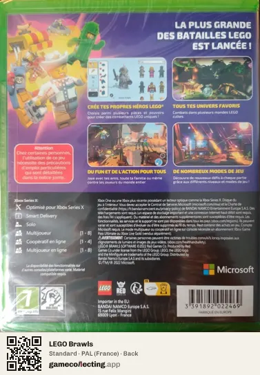 LEGO Brawls Xbox Series X, France box back
