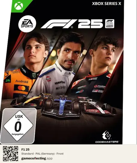 F1 25 Xbox Series X, Germany box front