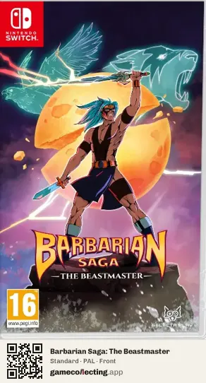 Barbarian Saga: The Beastmaster Nintendo Switch, PAL box front