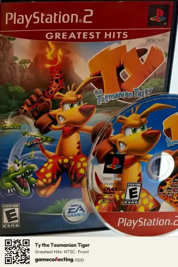 Ty the Tasmanian Tiger PlayStation 2, NTSC box front