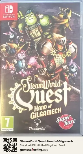 SteamWorld Quest: Hand of Gilgamech Nintendo Switch, United Kingdom box front