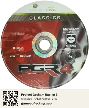 Project Gotham Racing 3 Xbox 360, PAL disc