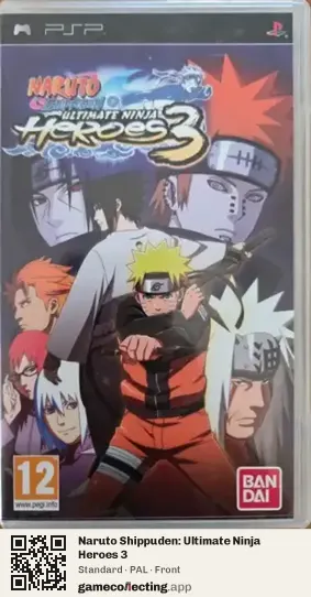Naruto Shippuden: Ultimate Ninja Heroes 3 PlayStation Portable, PAL box front