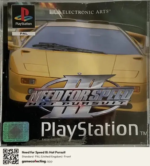 Need for Speed III: Hot Pursuit PlayStation, United Kingdom box front