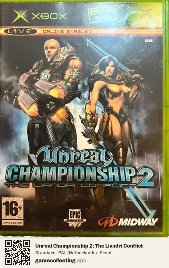 Unreal Championship 2: The Liandri Conflict Xbox, Netherlands box front