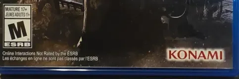 Metal Gear Survive, the ESRB box on its front