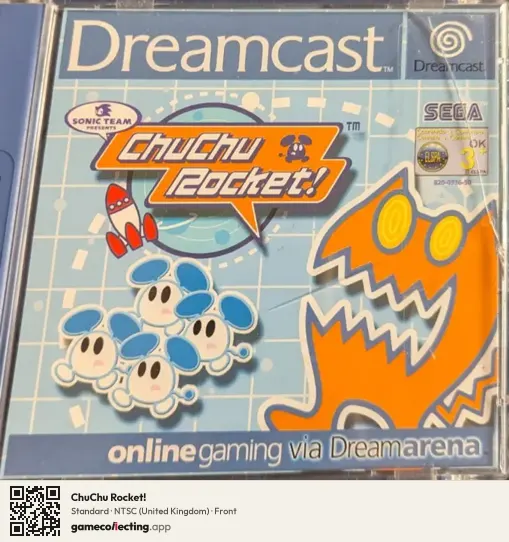 ChuChu Rocket! Sega Dreamcast, United Kingdom box front