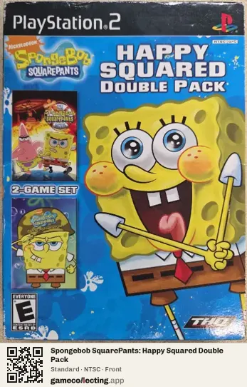 Spongebob SquarePants: Happy Squared Double Pack PlayStation 2, NTSC box front