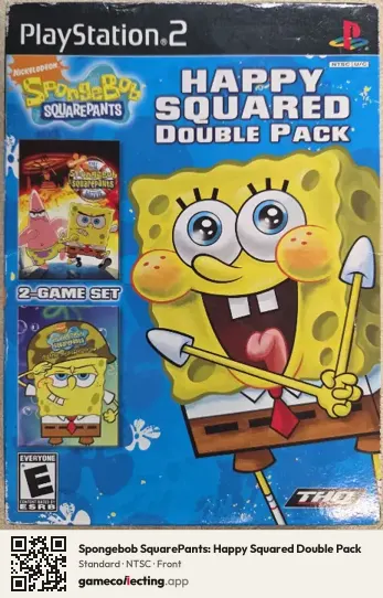 Spongebob SquarePants: Happy Squared Double Pack PlayStation 2, NTSC box front
