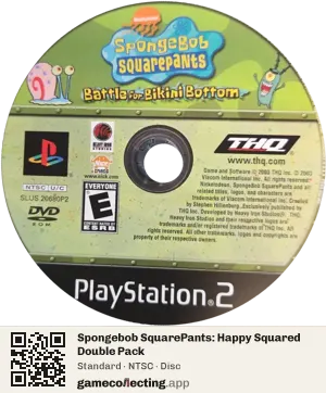 Spongebob SquarePants: Happy Squared Double Pack PlayStation 2, NTSC disc