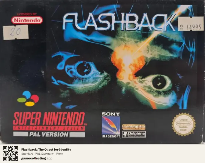Flashback: The Quest for Identity Super Nintendo Entertainment System, Germany box front