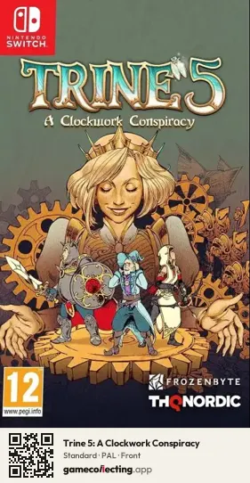 Trine 5: A Clockwork Conspiracy Nintendo Switch, PAL box front