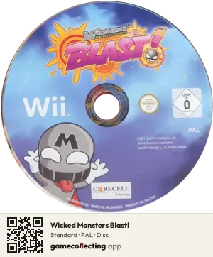 Wicked Monsters Blast! Nintendo Wii, PAL disc
